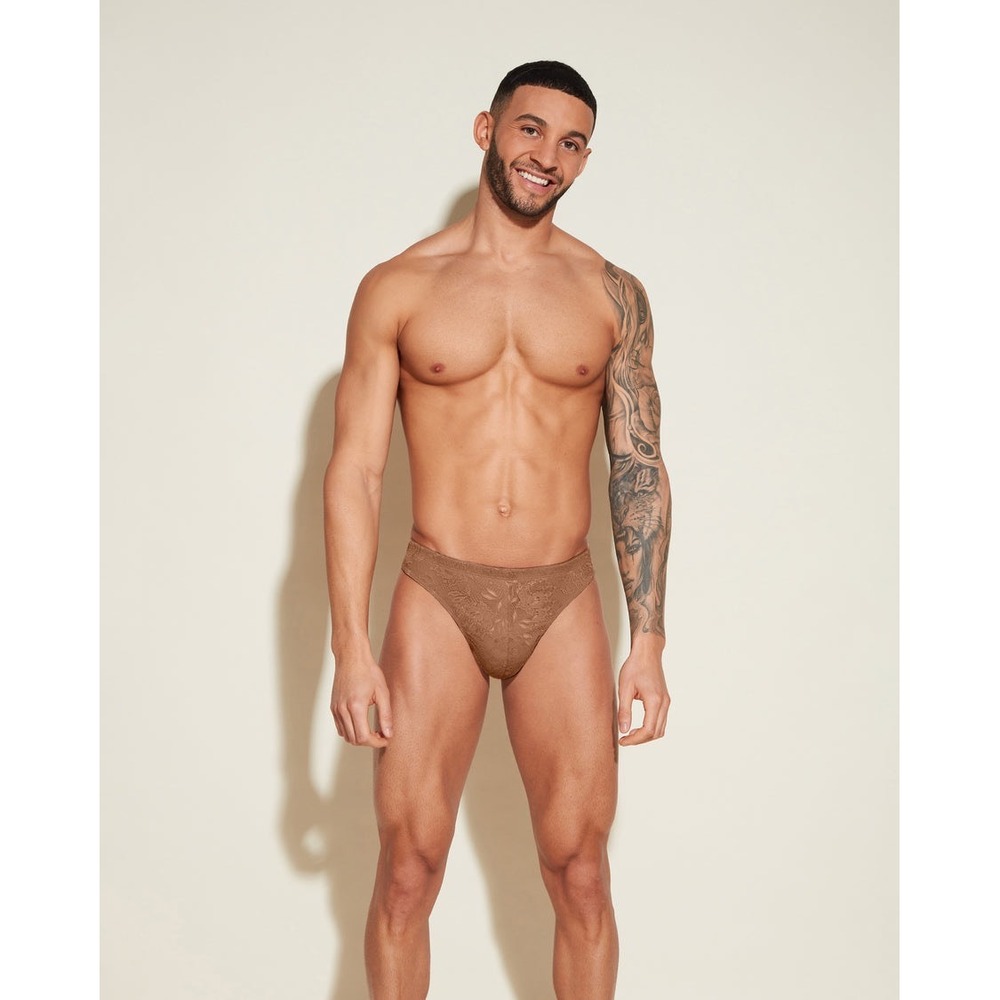 Cosabella Never Say Never Men's Classic G-String Lace Thong Tre size XL